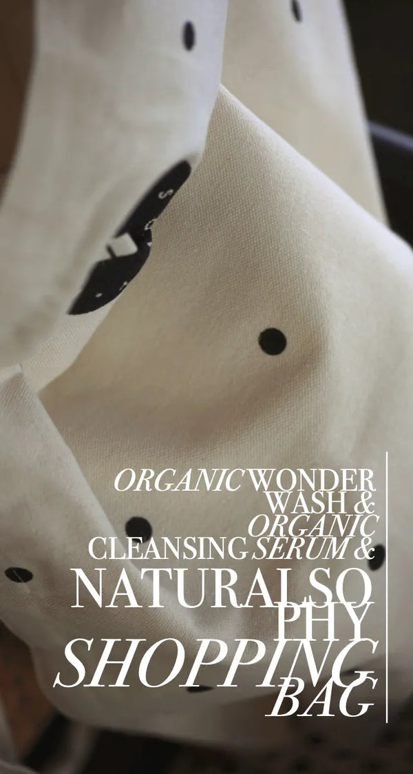 Bio Familienpflege & Lifestyle Paket: Organic Wonder Wash, Organic Cleansing Serum & Naturalsophy Tasche