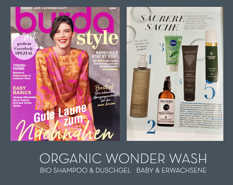 Bio Wunder Waschgel - Organic Wonder Wash: Natürliches Bio Shampoo & Duschgel für alle Hauttypen, inkl. Babys & Kinder